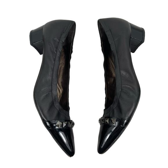 Attilio Giusti Leombruni AGL Pyramid Studded Pumps Low Heel Black Size 40.5 - Picture 5 of 11